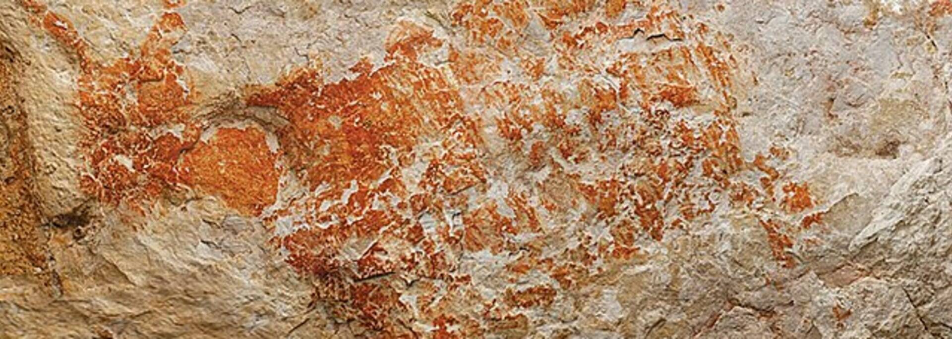 Peinture préhistoire avec de l'ocre