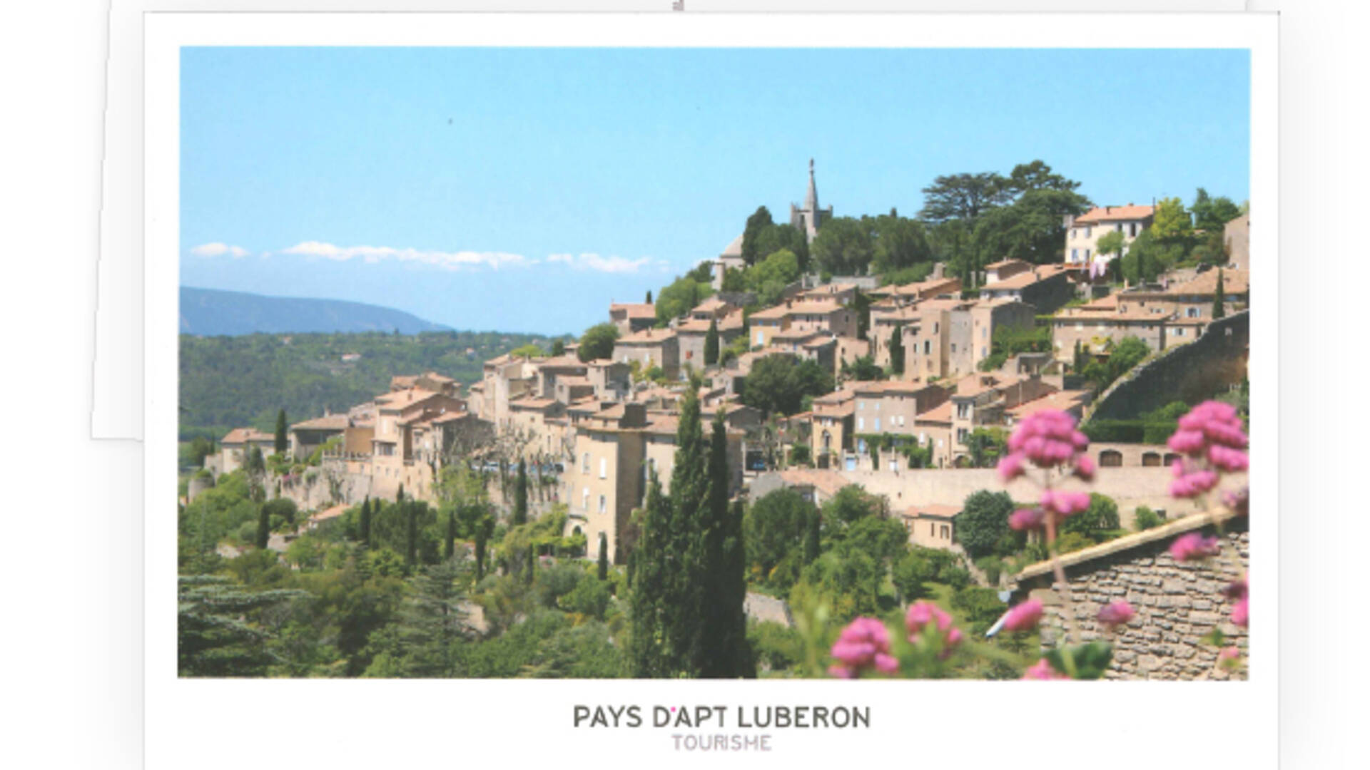 Carte postale du village de Bonnieux