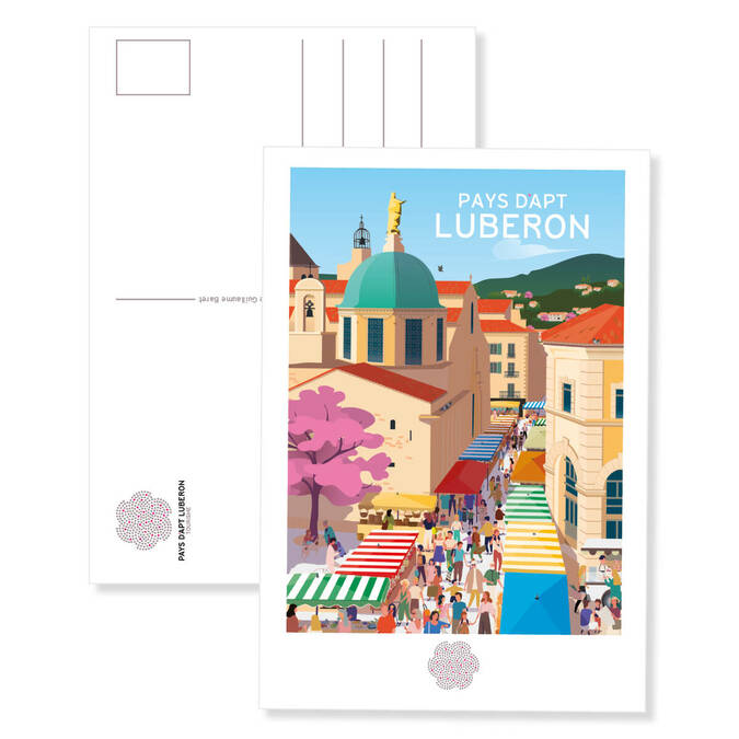 Affiche du Luberon déclinée en carte postale
