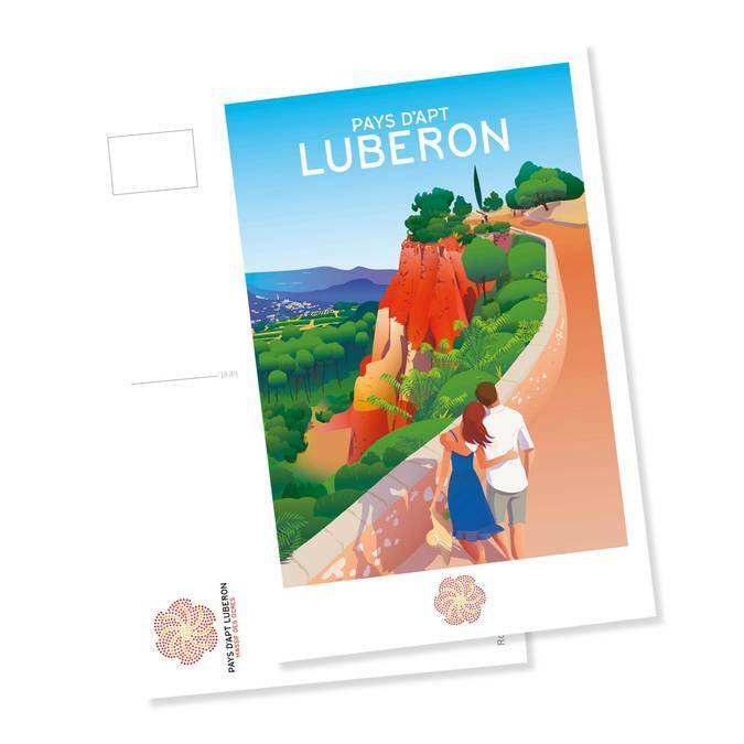 Affiche du Luberon déclinée en carte postale