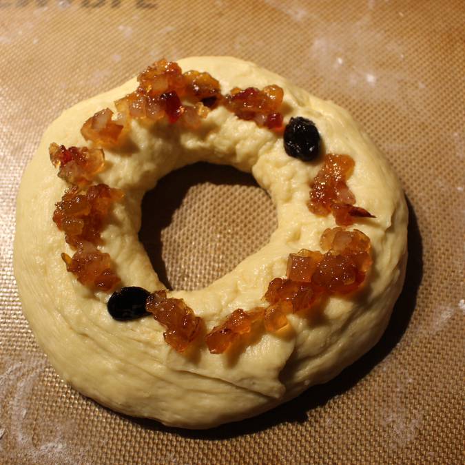 Préparation garniture du gâteau des Rois