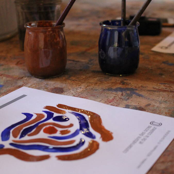 dessin | peinture | pot | pinceaux 