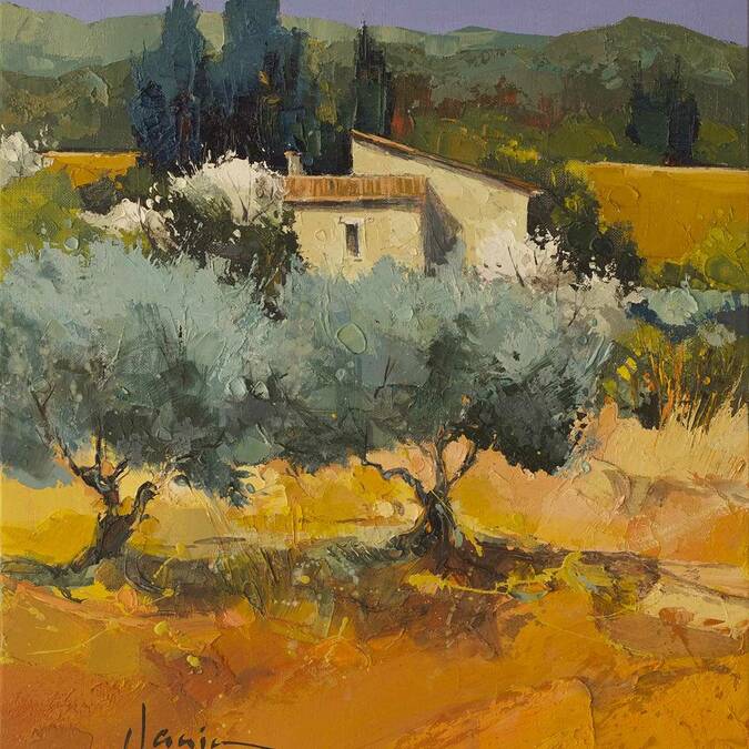peinture | huile | toile | mas | oliviers