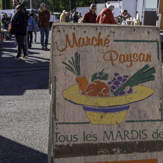 panneau | marché | paysan 