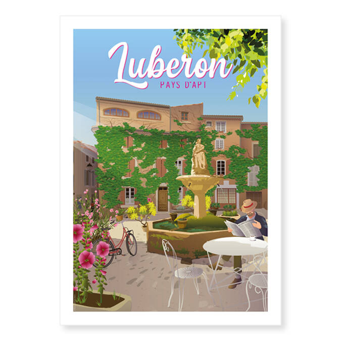 Affiche Vintage Saignon - Luberon