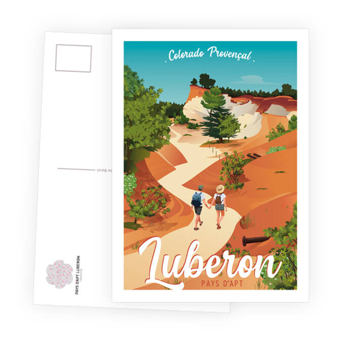 Carte postale visuel vintage Luberon - Colorado Provençal à Rustrel